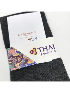 Jim Thompson Black Silk Blend Socks - Smooth as Silk